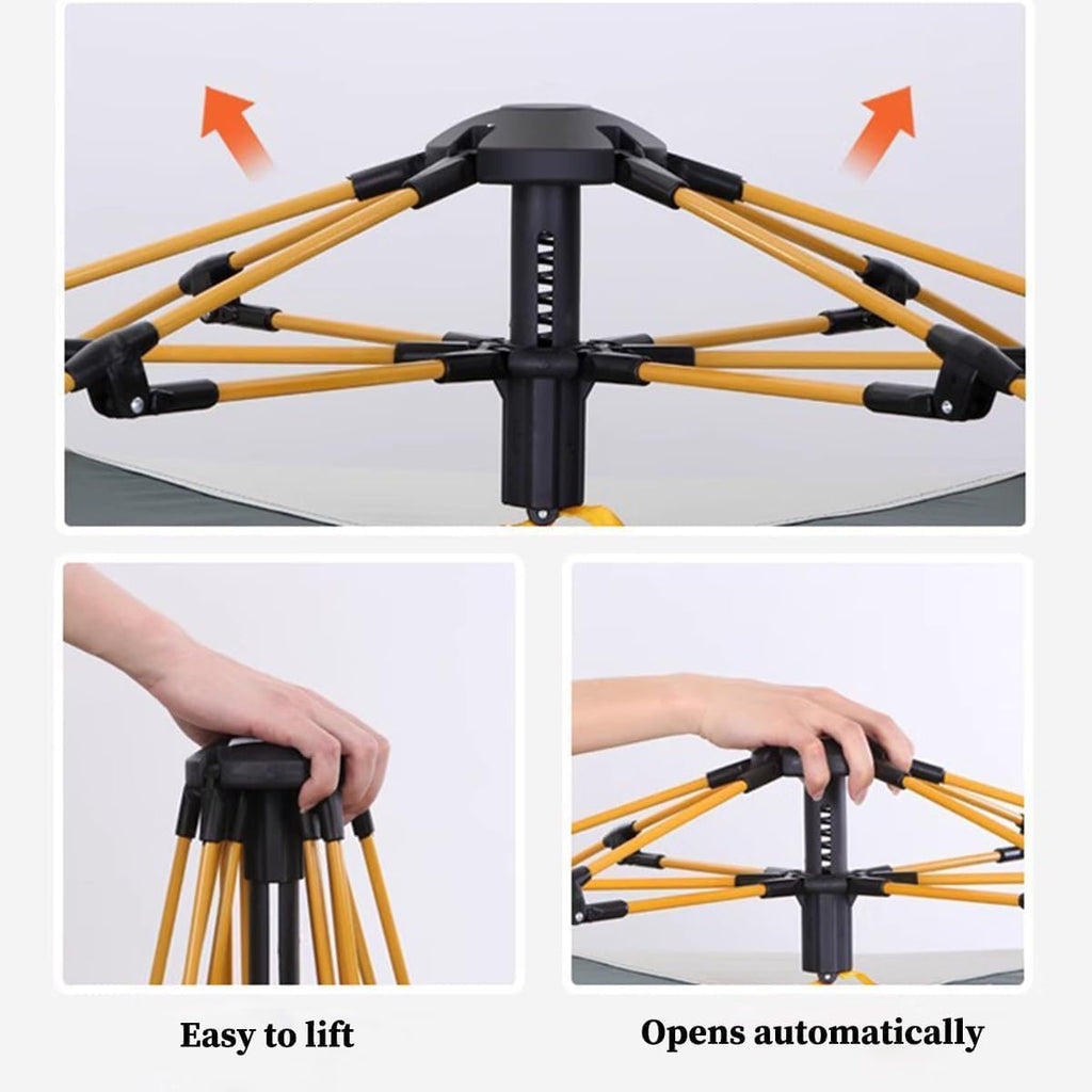 4 Kişilik Otomatik Çadır Çift Kapılı Sineklikli Su ve Rüzgar Geçirmez Çadır 220x200x145cm