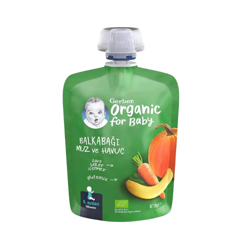 Organik Muzlu Havuçlu Balkabağı Püresi  Gr