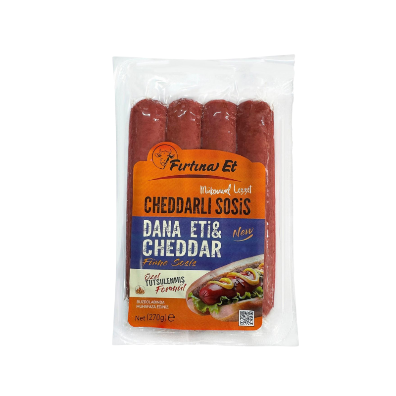 Cheddarlı Dana Sosis 270 Gr