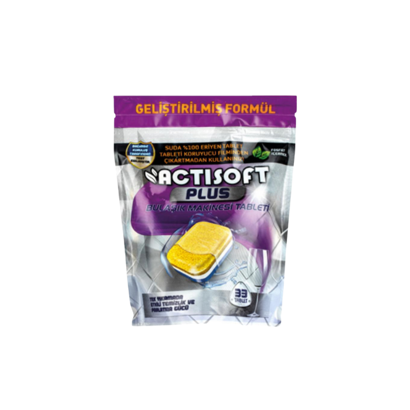 Actisoft Plus Tablet 33 lü Bulaşık Makinası Tableti