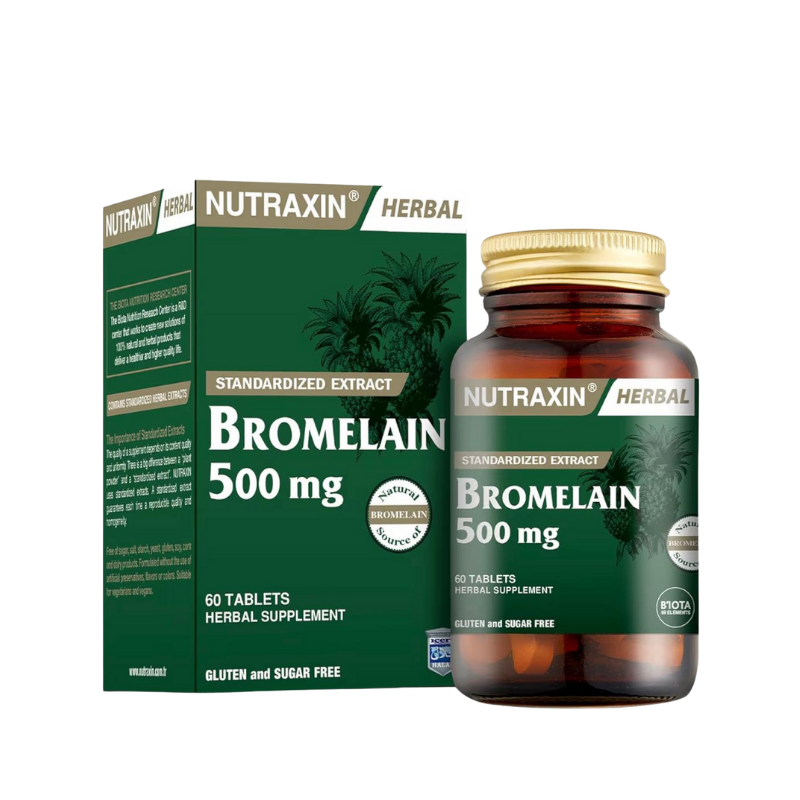 Bromelain 500 mg Takviye Edici Gıda (1 x 60 tablet)